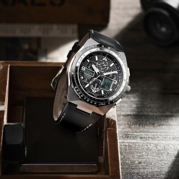 JY8149-05E 星辰錶CITIZEN 全球電波時計飛行錶-黑色 (JY8149-05E)